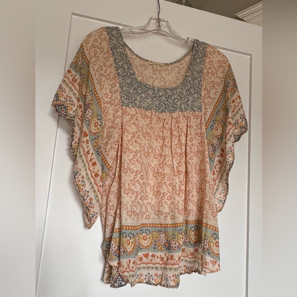 Twentyone Floral Patterned Blouse with Square Neck